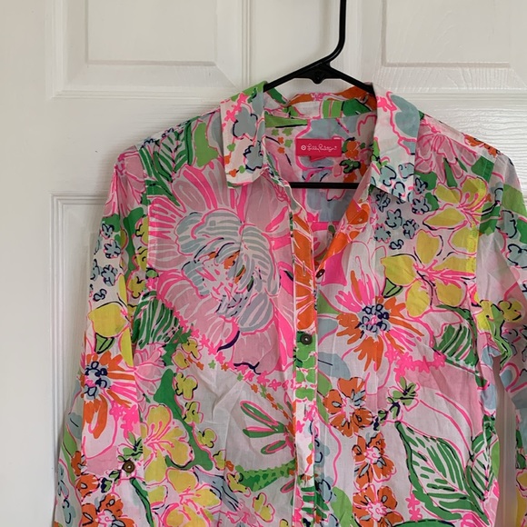 Lilly Pulitzer for target button down shirt - Picture 2 of 5